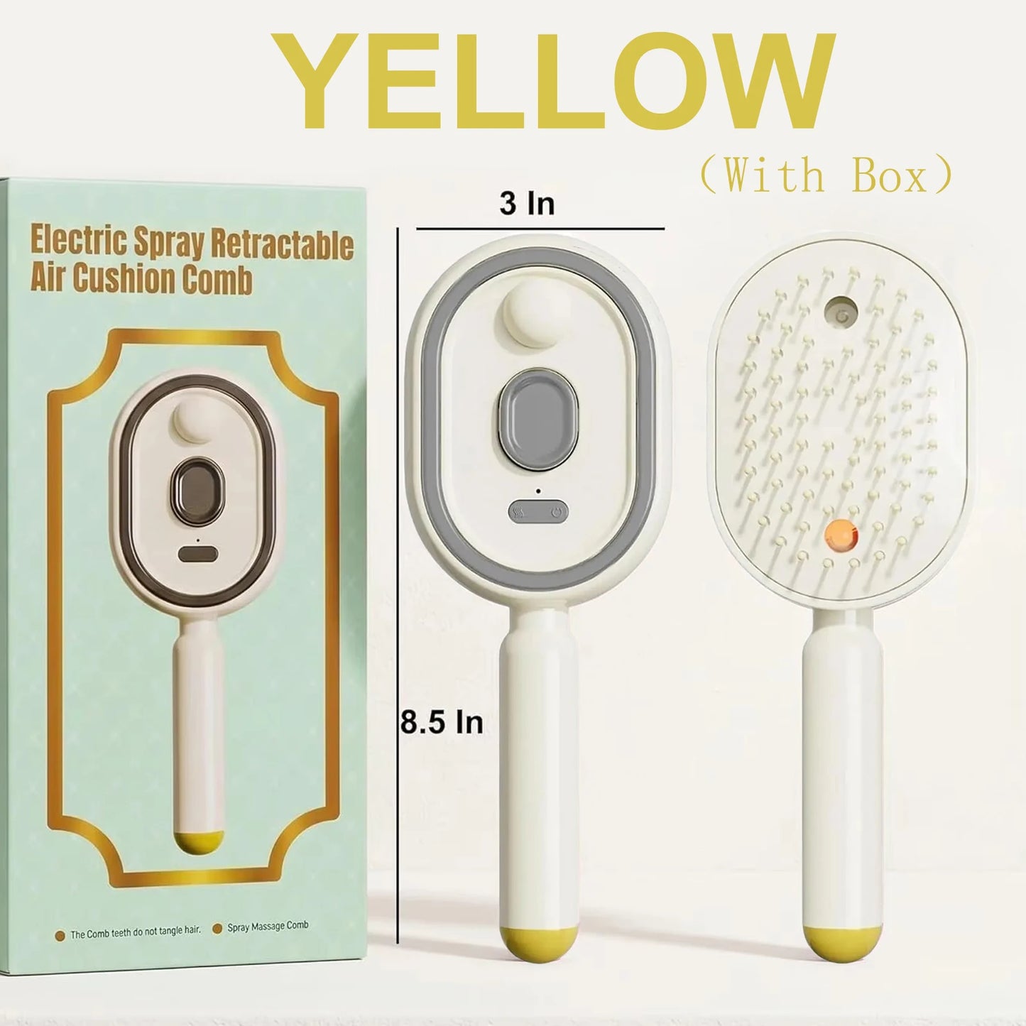 3-in-1 Scalp Massager Comb – Steam Spray & Essential Oil
