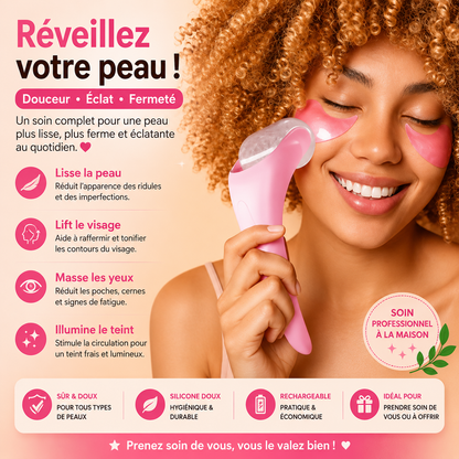 Rouleau Glaçon Visage – Lifting, Anti-Poches & Raffermissant