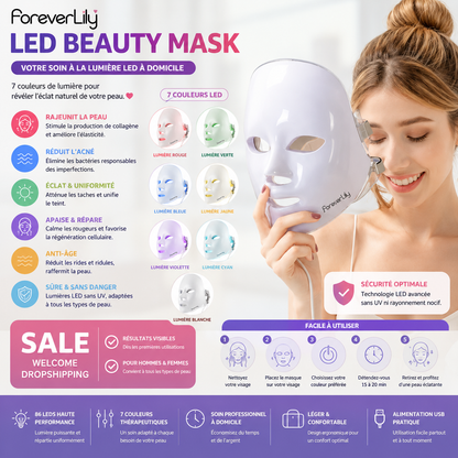 7-Color LED Mask - Anti-Acne & Anti-Wrinkle Phototherapy