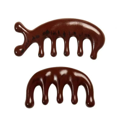Peigne Gua Sha Naturel – Massage Cuir Chevelu, Visage & Corps