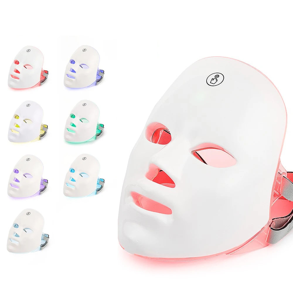 Masque LED Visage 7 Couleurs – Anti-Rides & Éclat Professionnel