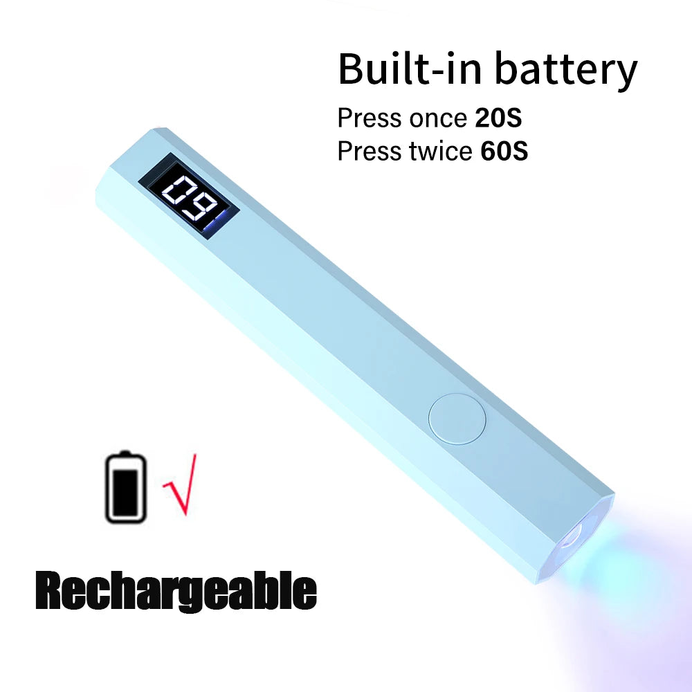 Lampe UV LED Ongles Portable Rechargeable – Sèche Gel & Vernis Semi-Permanent