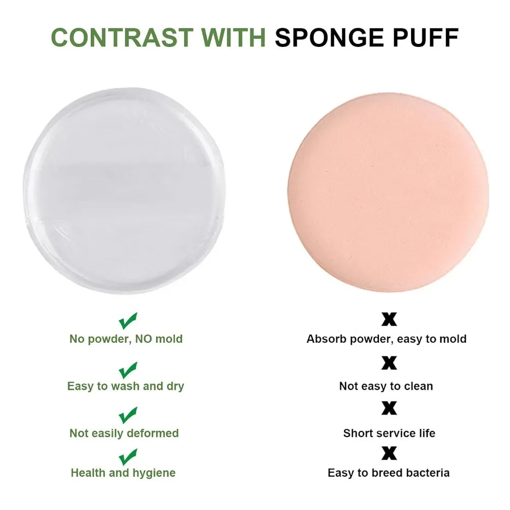 Silicone Puff Sponge for Foundation – BB Cream & Powder (pack)