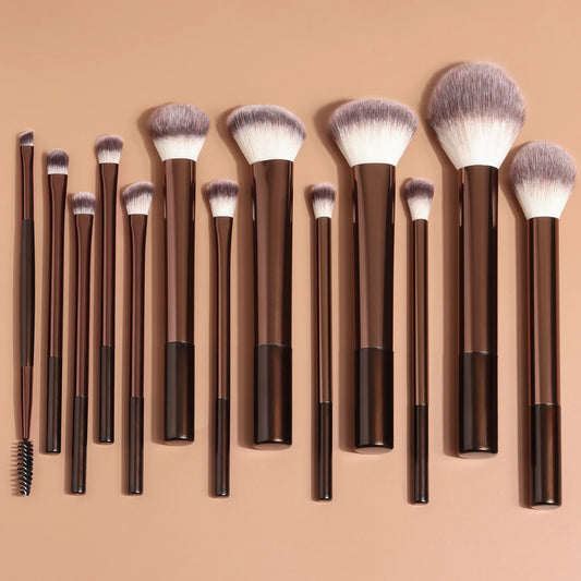 Set 13 Pinceaux Maquillage Pro – Fond de Teint, Correcteur, Fard & Blush