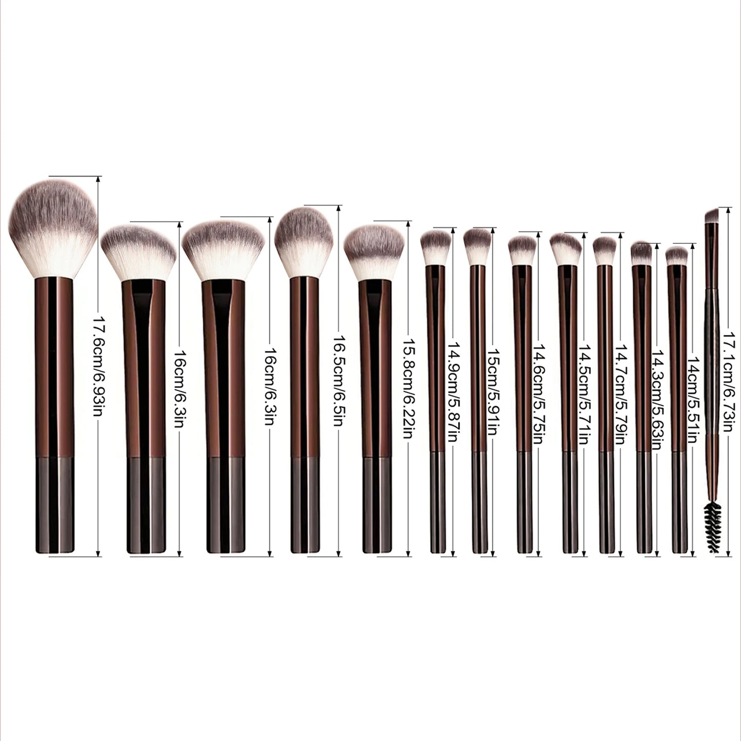 13-Piece Professional Makeup Brush Set – Foundation, Concealer, Eyeshadow & Blush