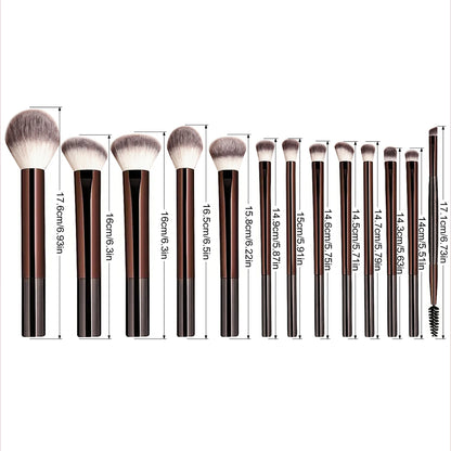 13-Piece Professional Makeup Brush Set – Foundation, Concealer, Eyeshadow & Blush