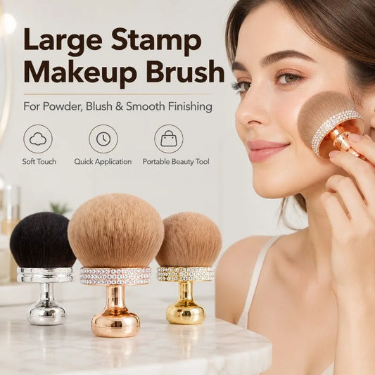 Pinceau Kabuki Tête Champignon – Poudre, Blush & Fond de Teint