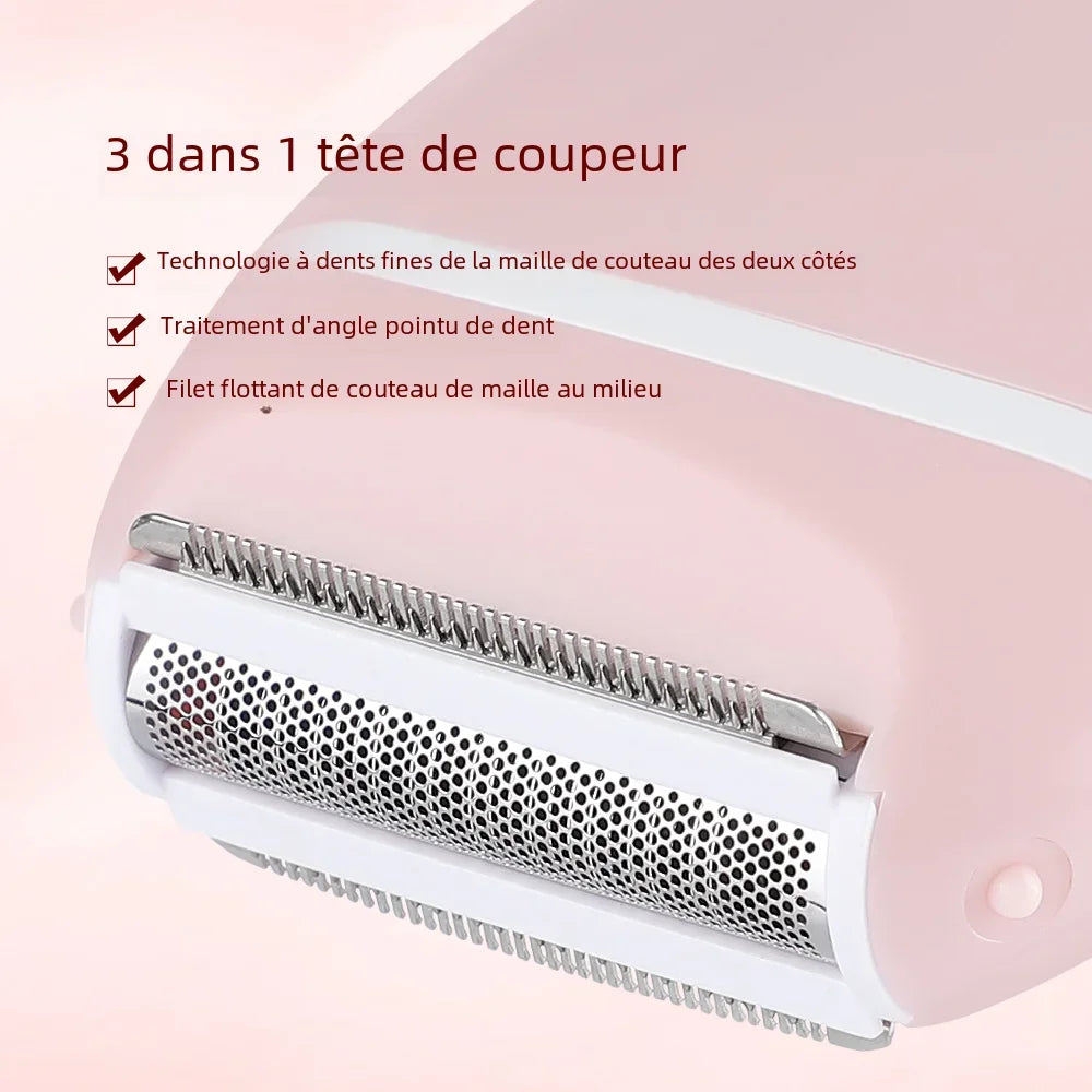 Rasoir Électrique 3-en-1 Femme – Corps, Jambes & Zone Intime