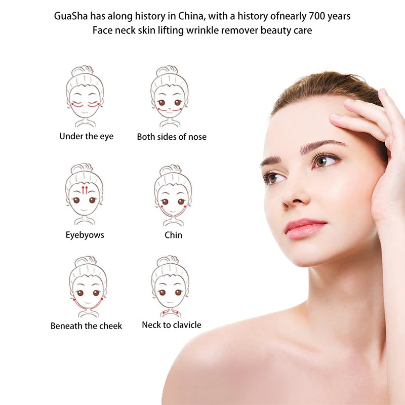 Gua Sha Pierre Jade Naturelle – Massage Raffermissant & Éclat Visage
