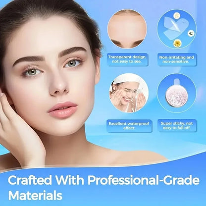 Kit Lifting Visage Invisible – 18 Patchs Hypoallergéniques & 4 Bandes Élastiques