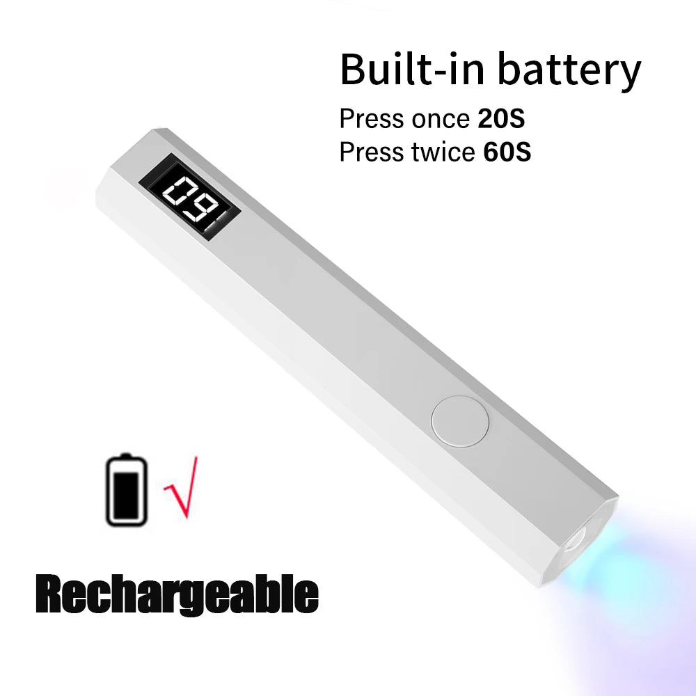 Lampe UV LED Ongles Portable Rechargeable – Sèche Gel & Vernis Semi-Permanent