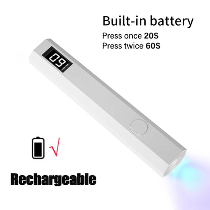Lampe UV LED Ongles Portable Rechargeable – Sèche Gel & Vernis Semi-Permanent