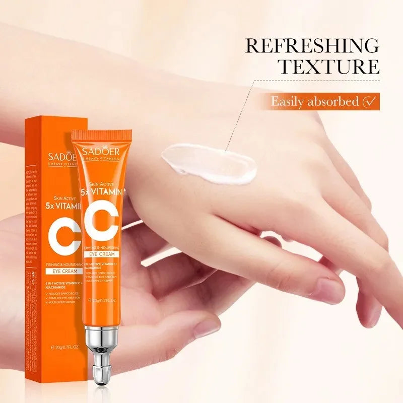 Crème Yeux Vitamine C SADOER – Anti-Cernes & Raffermissant