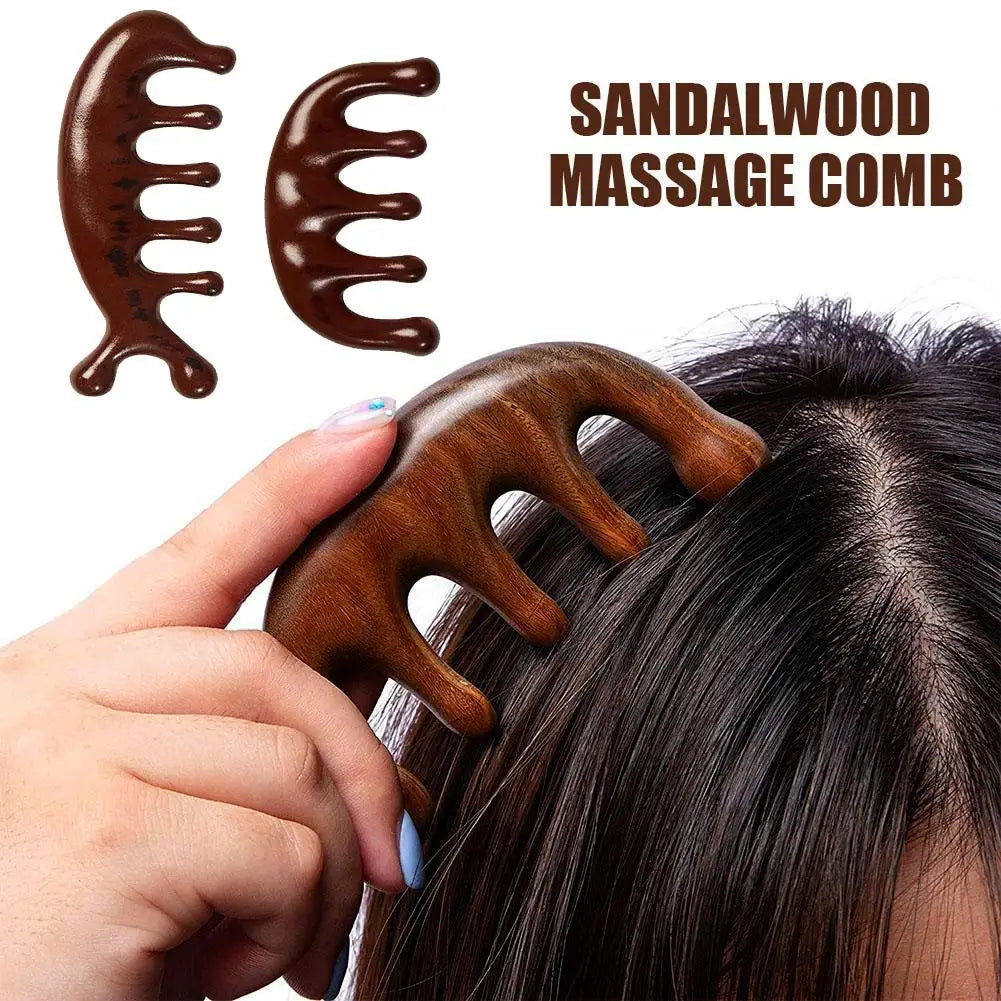 Peigne Gua Sha Naturel – Massage Cuir Chevelu, Visage & Corps