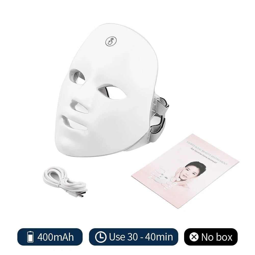 Masque LED Visage 7 Couleurs – Anti-Rides & Éclat Professionnel