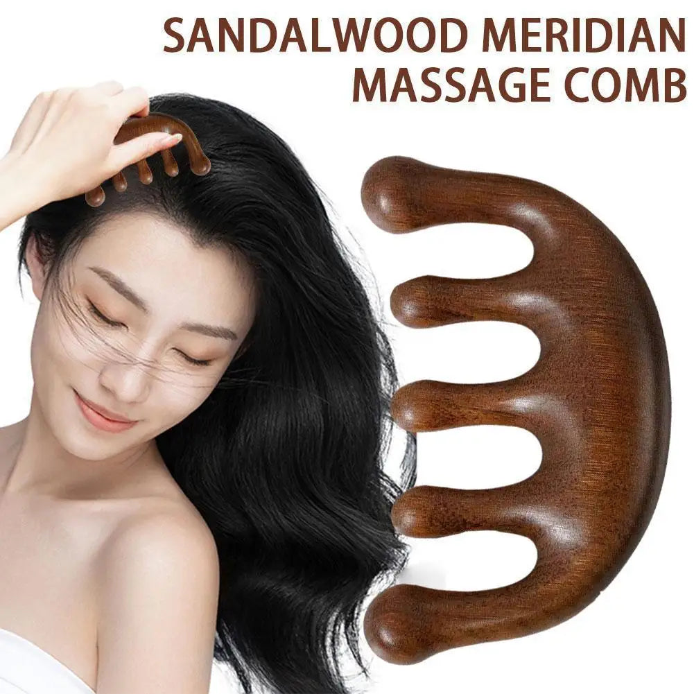 Peigne Gua Sha Naturel – Massage Cuir Chevelu, Visage & Corps