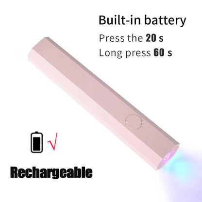 Lampe UV LED Ongles Portable Rechargeable – Sèche Gel & Vernis Semi-Permanent