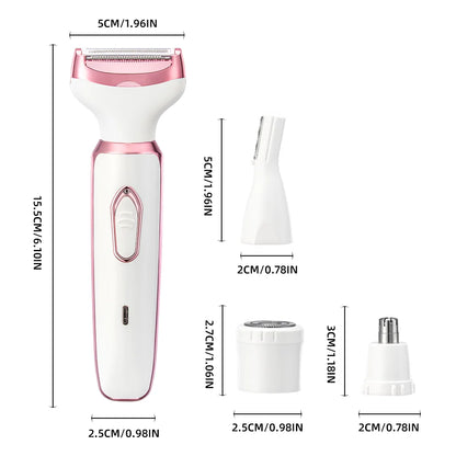 4-in-1 Electric Epilator for Women – Cordless, Painless & Ideal Gift