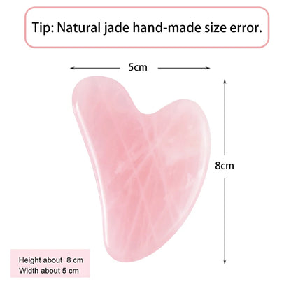 Gua Sha Pierre Jade Naturelle – Massage Raffermissant & Éclat Visage