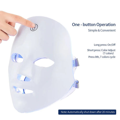 Masque LED Visage 7 Couleurs – Anti-Rides & Éclat Professionnel