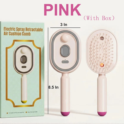 Brosse Vapeur 3-en-1 – Massage Cuir Chevelu & Huile Essentielle