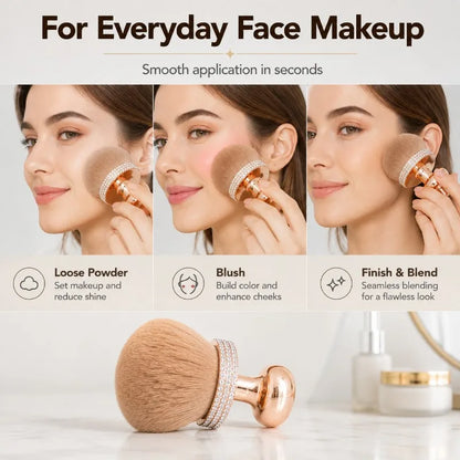 Pinceau Kabuki Tête Champignon – Poudre, Blush & Fond de Teint