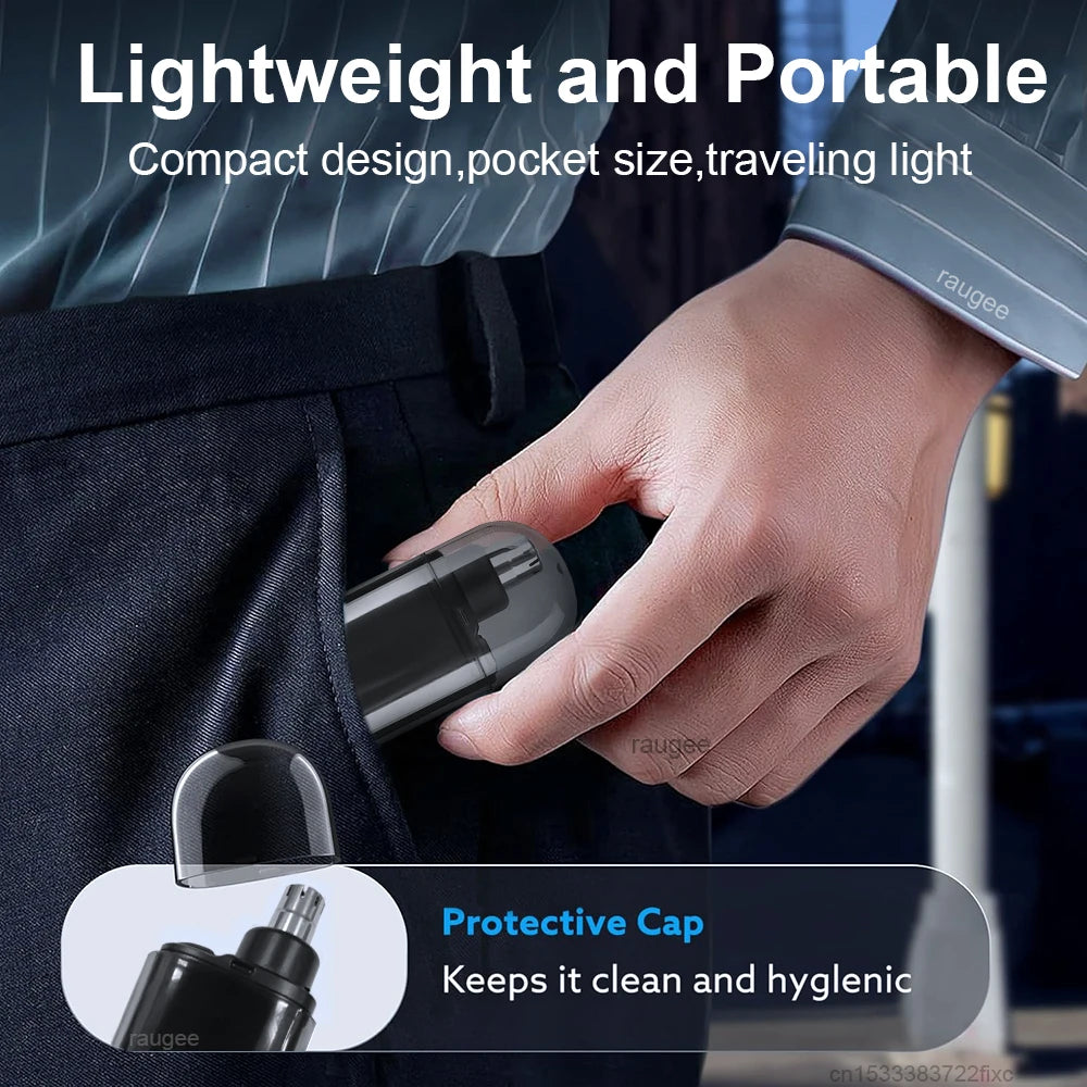 Rechargeable Nose & Ear Trimmer – Compact & Portable for Men