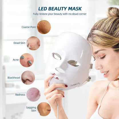 7-Color LED Mask - Anti-Acne & Anti-Wrinkle Phototherapy