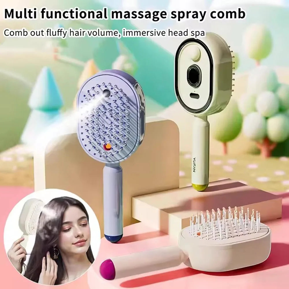 Brosse Lissante Vapeur Rechargeable USB-C – Cheveux Longs & Courts