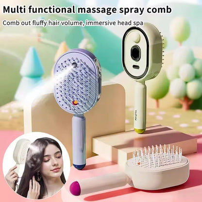 Brosse Lissante Vapeur Rechargeable USB-C – Cheveux Longs & Courts