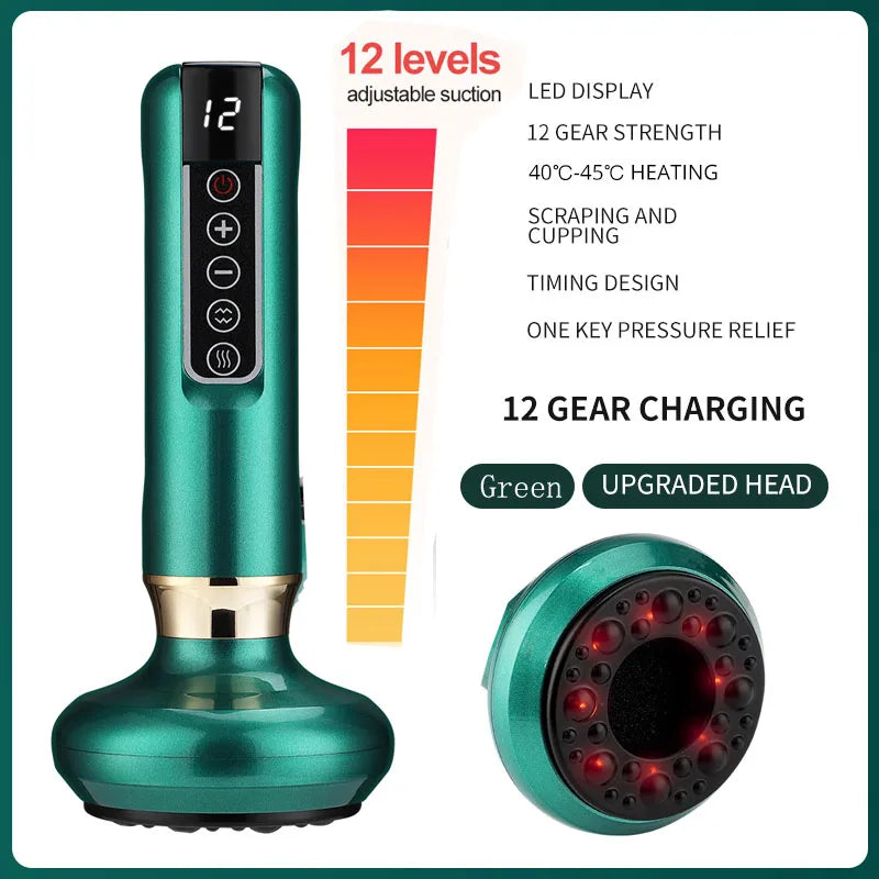 Electric Cupping Massager 6 Speeds – Gua Sha Anti-Cellulite