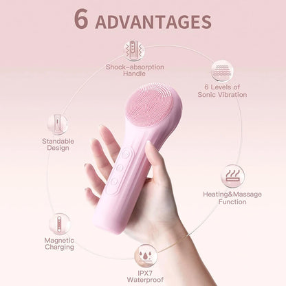 Brosse Nettoyante Sonique — Peau Nette en Profondeur