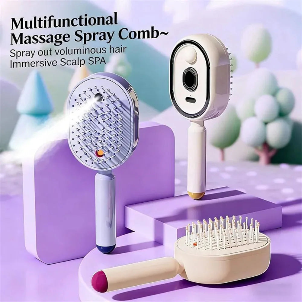 Brosse Lissante Vapeur Rechargeable USB-C – Cheveux Longs & Courts