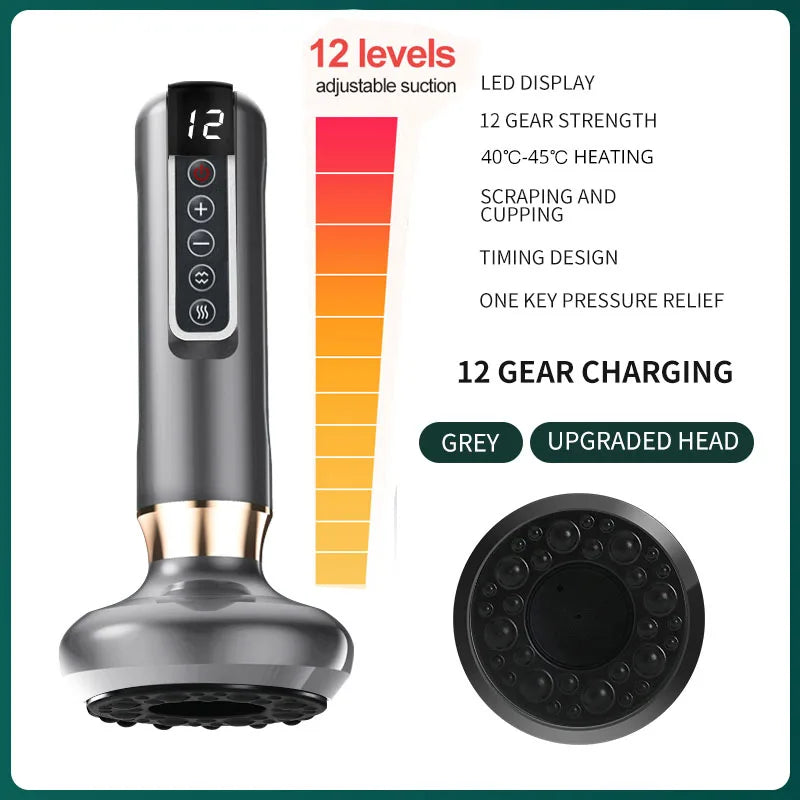 Electric Cupping Massager 6 Speeds – Gua Sha Anti-Cellulite