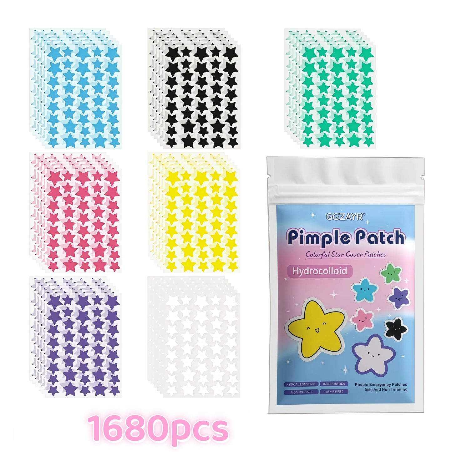 Patchs Anti-Boutons Étoiles — Soin Invisible & Fun