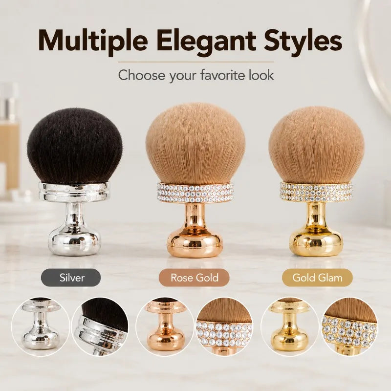 Pinceau Kabuki Tête Champignon – Poudre, Blush & Fond de Teint