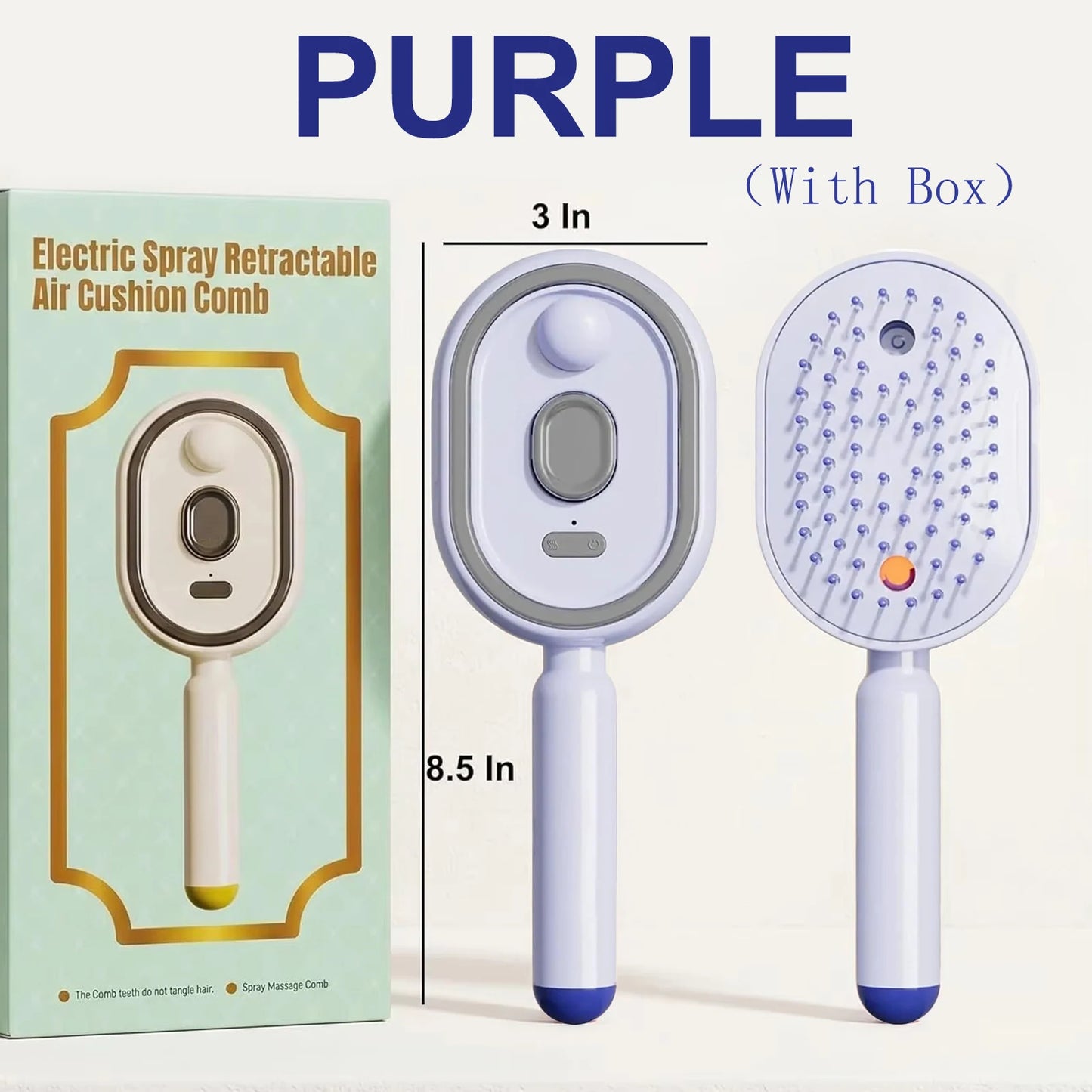 Brosse Vapeur 3-en-1 – Massage Cuir Chevelu & Huile Essentielle