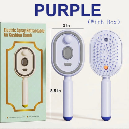 3-in-1 Scalp Massager Comb – Steam Spray & Essential Oil