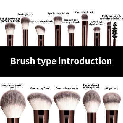 13-Piece Professional Makeup Brush Set – Foundation, Concealer, Eyeshadow & Blush