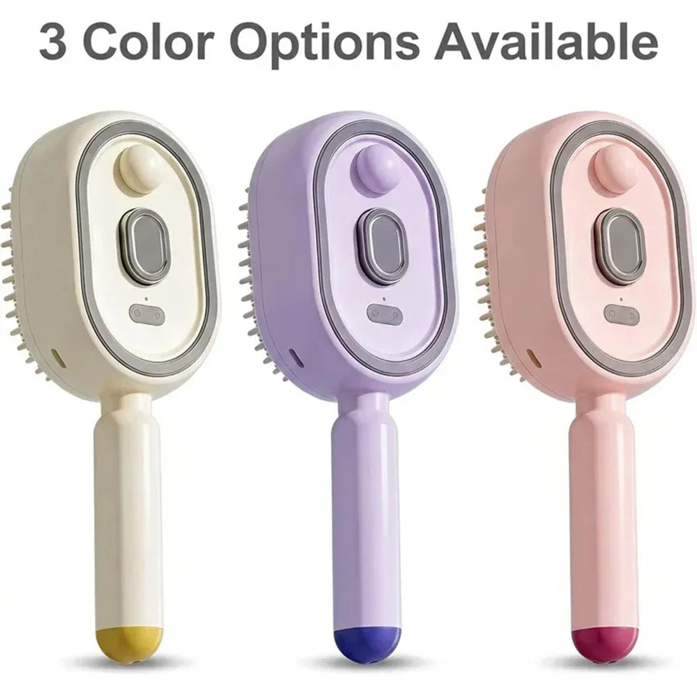 3-in-1 Scalp Massager Comb – Steam Spray & Essential Oil
