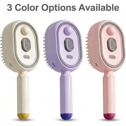 3-in-1 Scalp Massager Comb – Steam Spray & Essential Oil