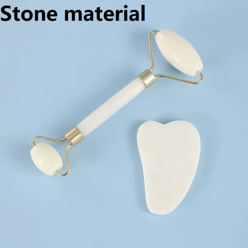 Lot 2 Galets Gua Sha Pierre Naturelle – Masseur Visage & Outil Gouache