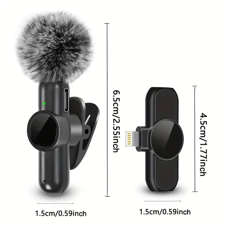 Wireless Lavalier Microphone – Audio & Video Recording iPhone & Android