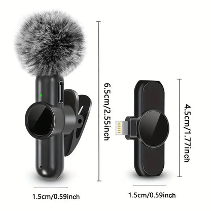 Wireless Lavalier Microphone – Audio & Video Recording iPhone & Android