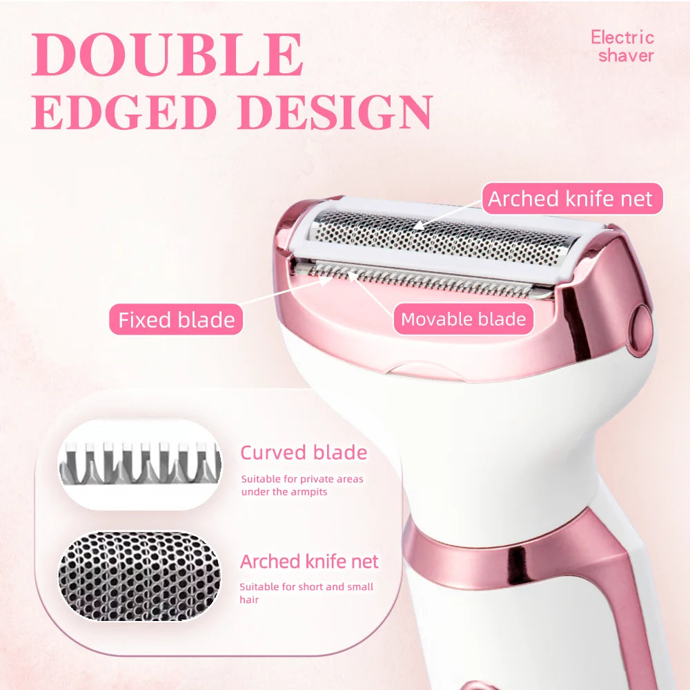 4-in-1 Electric Epilator for Women – Cordless, Painless & Ideal Gift
