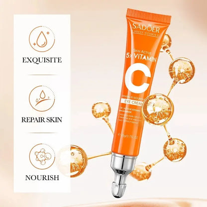 Crème Yeux Vitamine C SADOER – Anti-Cernes & Raffermissant