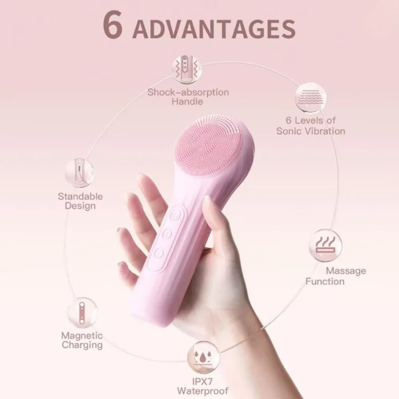 Waterproof Sonic Cleansing Brush – Exfoliation & Deep Pores