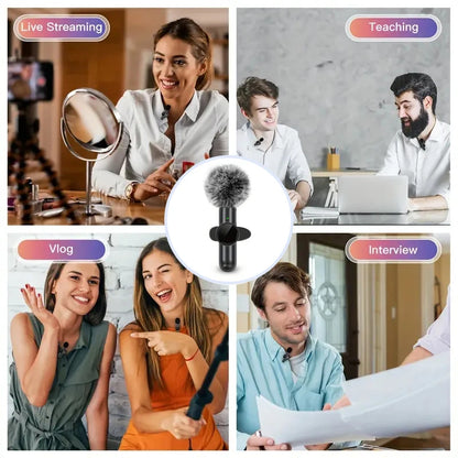 Wireless Lavalier Microphone – Audio & Video Recording iPhone & Android