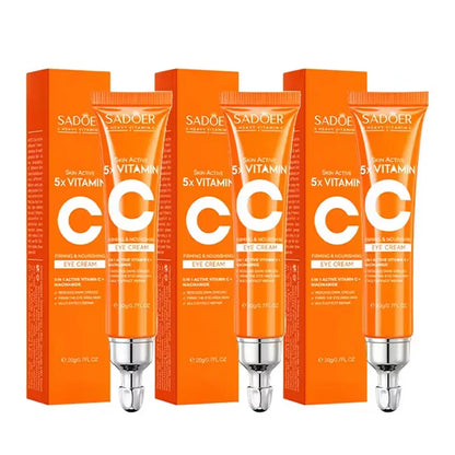 Crème Yeux Vitamine C SADOER – Anti-Cernes & Raffermissant