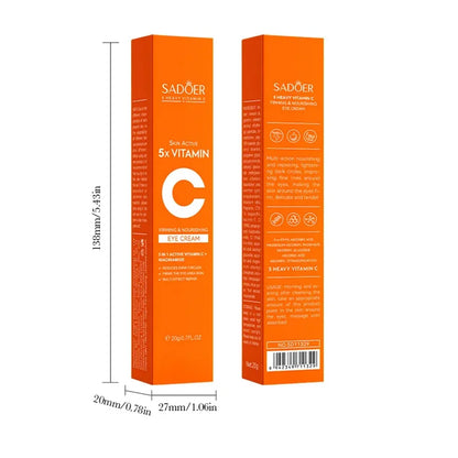 Crème Yeux Vitamine C SADOER – Anti-Cernes & Raffermissant